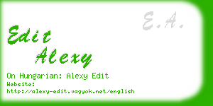 edit alexy business card